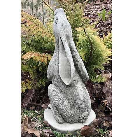 Luna the Moon Gazing Hare Stone Garden Ornament